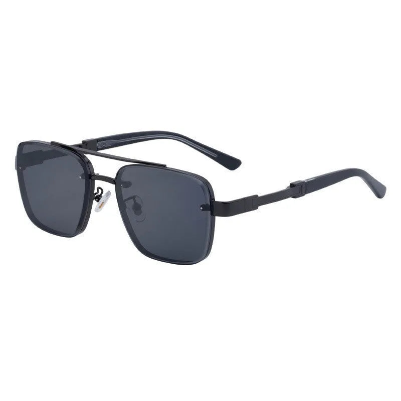 Men's vintage sunglasses with PC lenses in gold gradient blue colour option