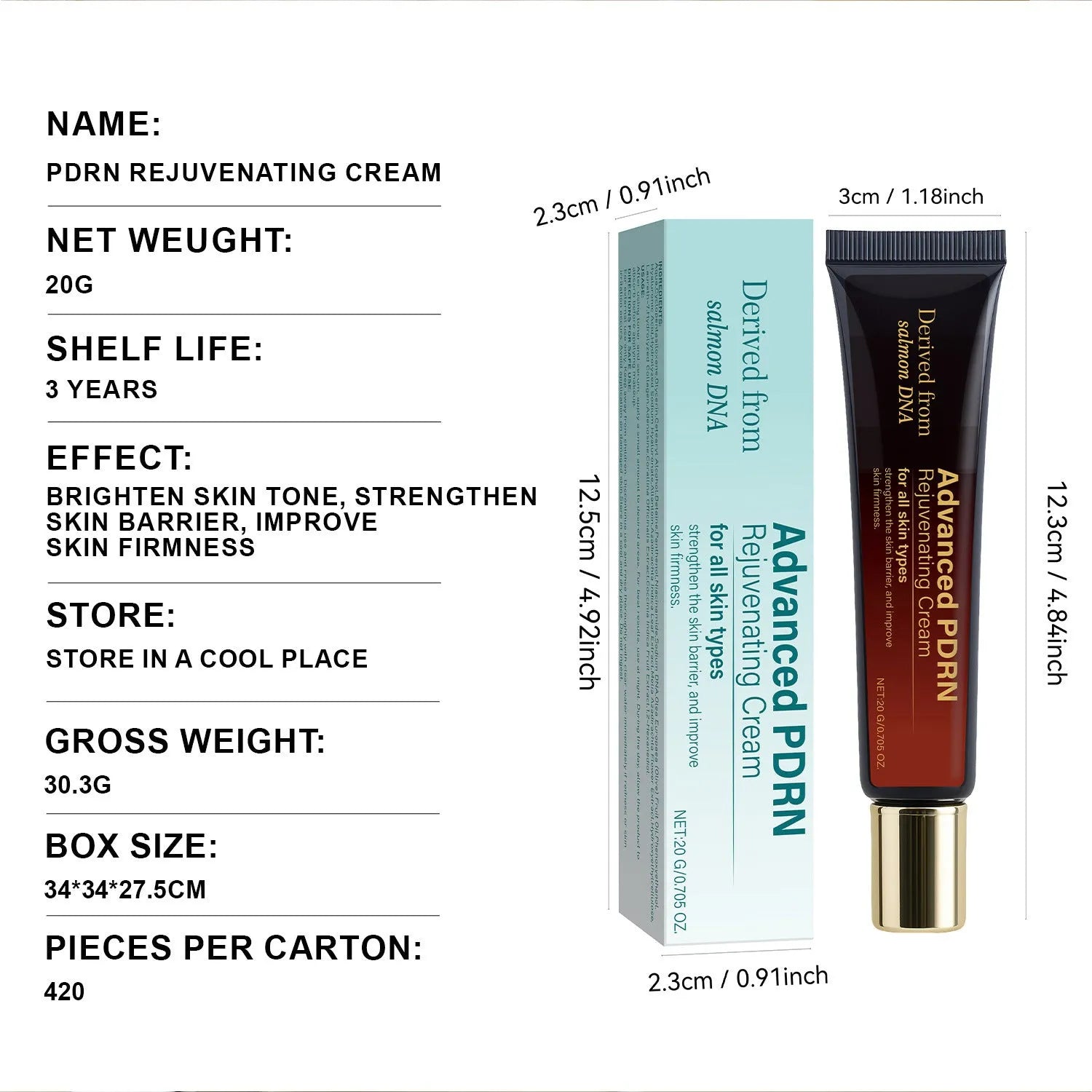 20ml skin-activating moisturising cream for firming and wrinkle care facial treatment