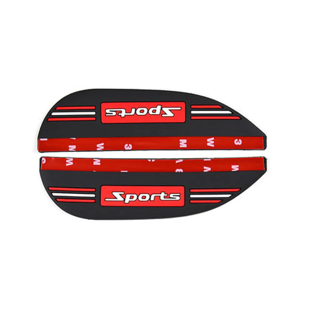 Pair of car rearview mirror rain shields in PVC with glue backing, smiling face black and sports black options