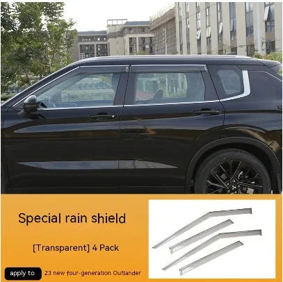 23 new Outlander window deflectors rain guards in black warrior style