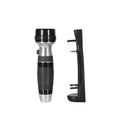 Rechargeable wall mounted flashlight aluminium alloy black finish on base with head ring 52mm