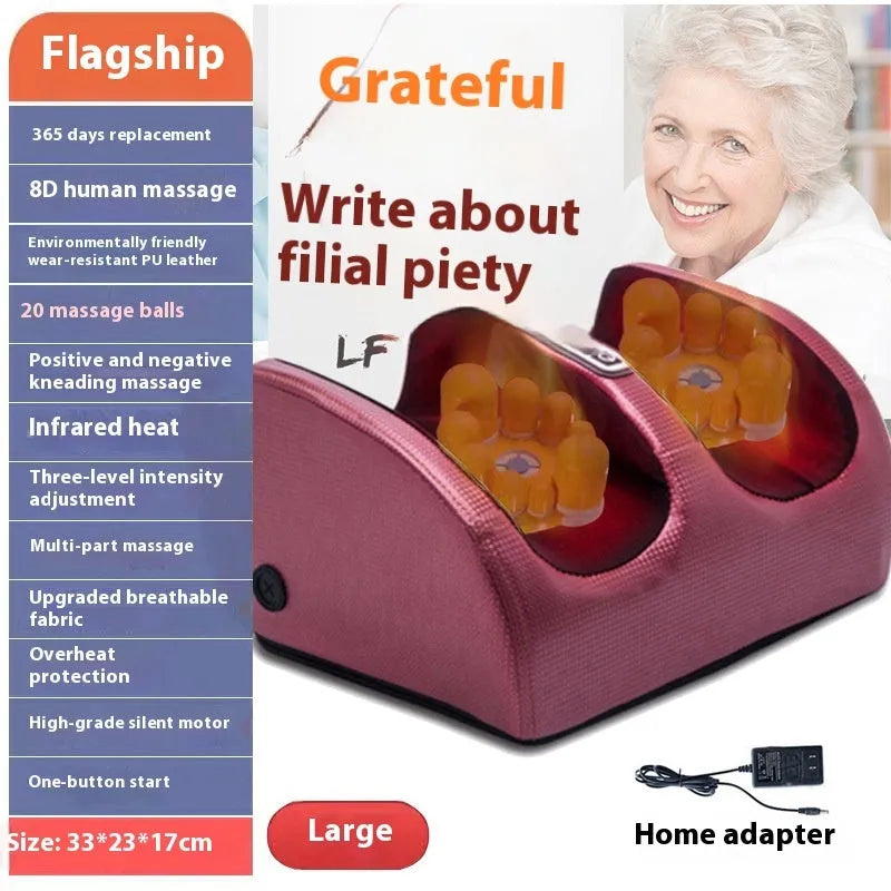 Electric foot massager machine with timer control in red, gold, black, or grey colour options