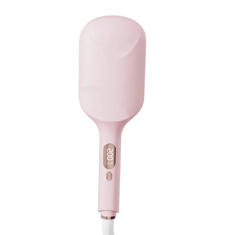 40mm large egg roll deep U LCD hair curler in light purple with wired power cable