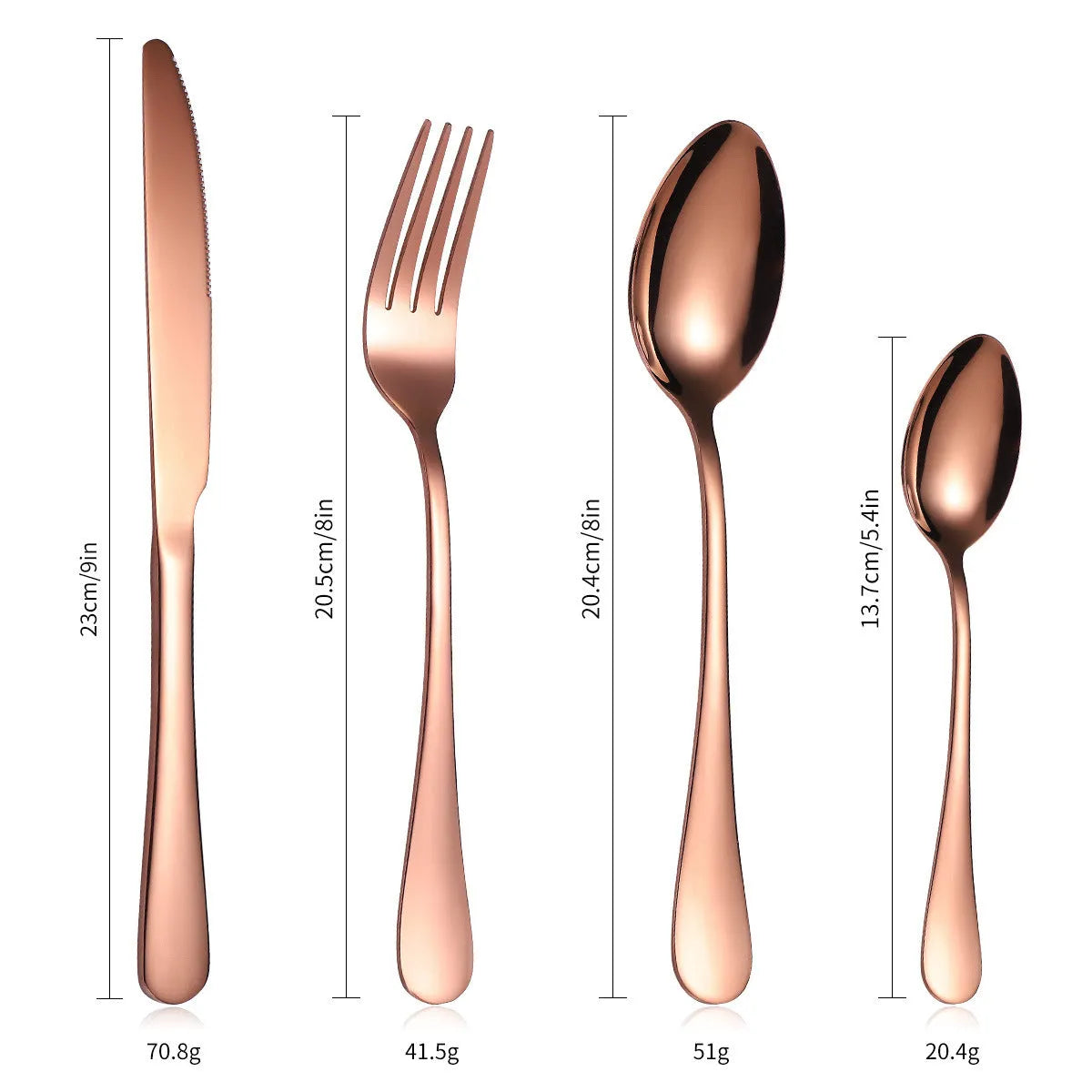 24 piece 18/10 stainless steel cutlery set with silver finish, includes knives, forks, and spoons for service of six
