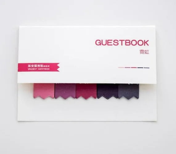 Gradient colour creative office memos self-adhesive sticky notes set 12cm x 8.5cm 8 styles