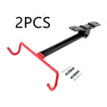 High strength steel bicycle rack in black, 270 x 200 x 350 mm, holding a bike rear wheel upright.