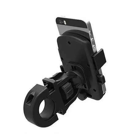 Black bicycle mobile phone holder made from ABS plastic with double-layer protection and security strap
