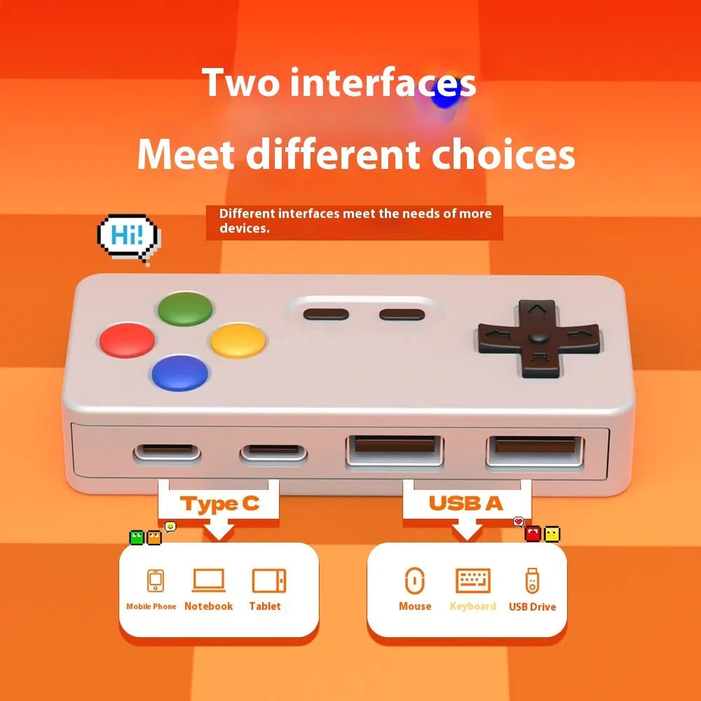 Creative cartoon game modeling hub concentrator with USB 2.0 interface and 30mm cable