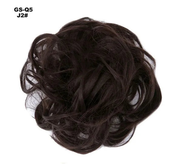 Hair ring adjustable wig band in burgundy colour on white background