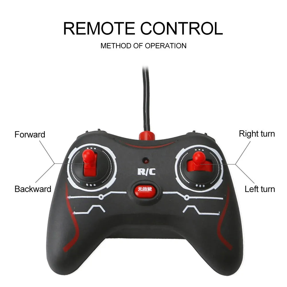 Remote control wall climbing car in red with industrial fan vents and white adsorbent strip on bottom, 1/28 scale