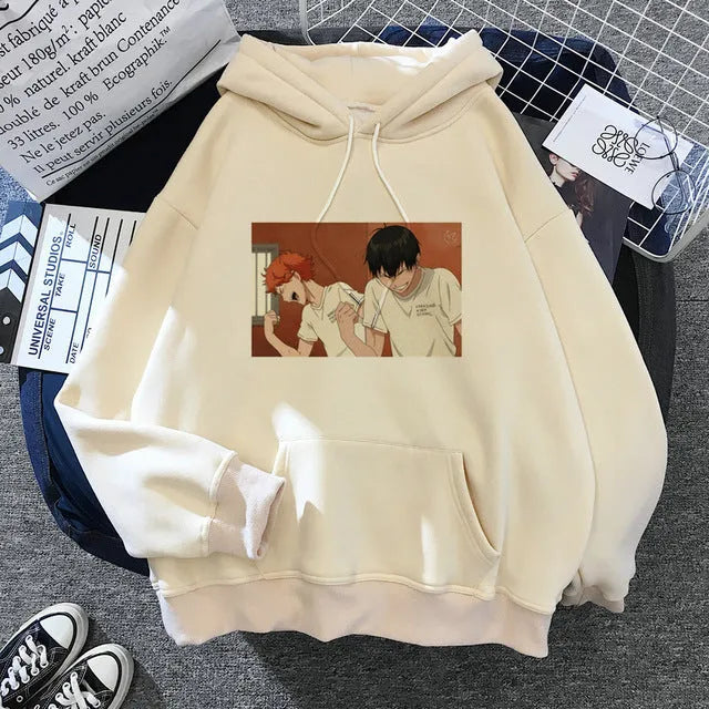 Hot Japanese Anime Haizhu Hoodie pullover shirt in character pattern, cotton polyester blend