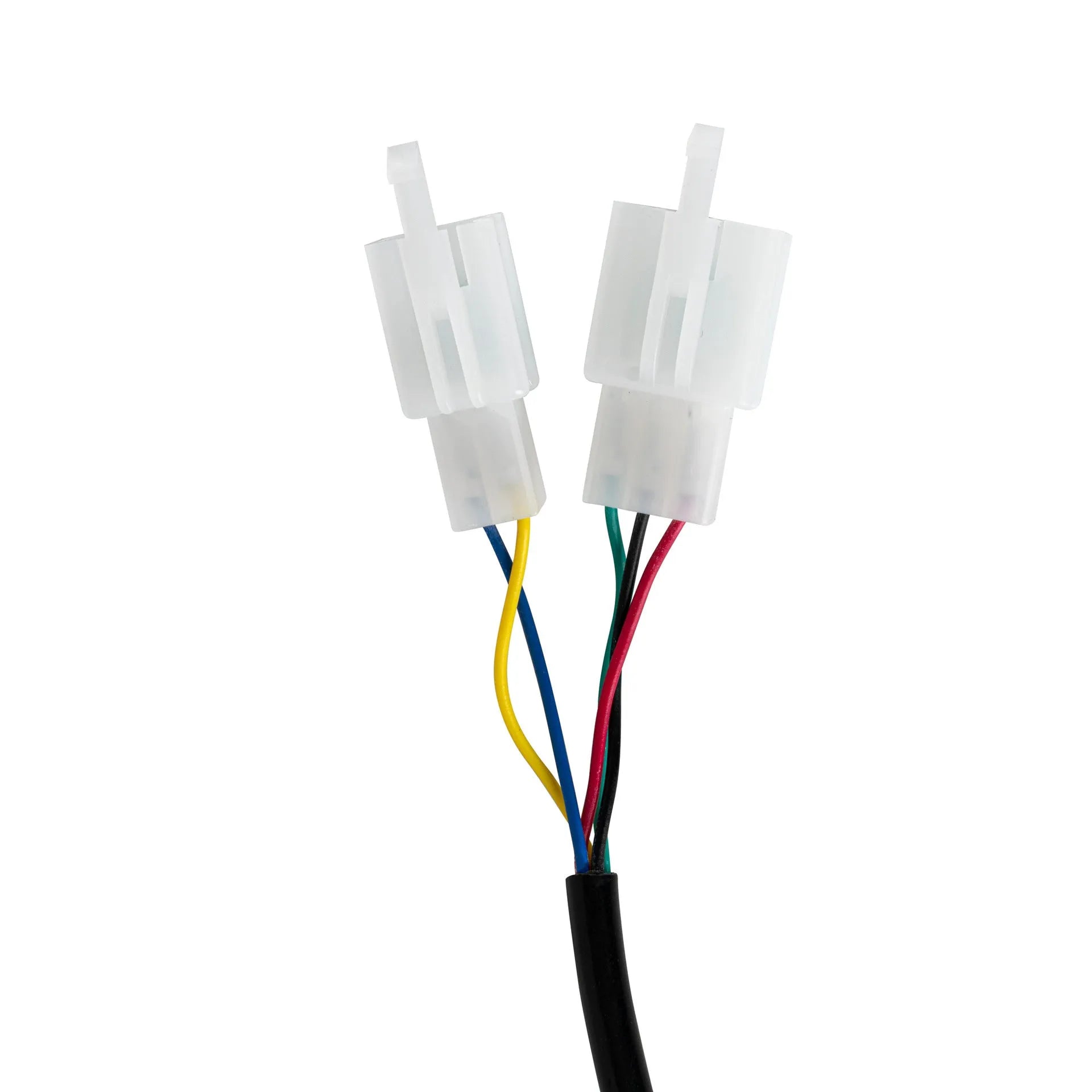 Electric vehicle handlebar control section in blue, red, silver, or yellow colours with IPX4 waterproof rating