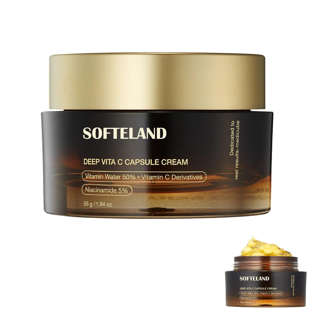 55g jar of portable vitamin C facial cream with spoon for daily skincare