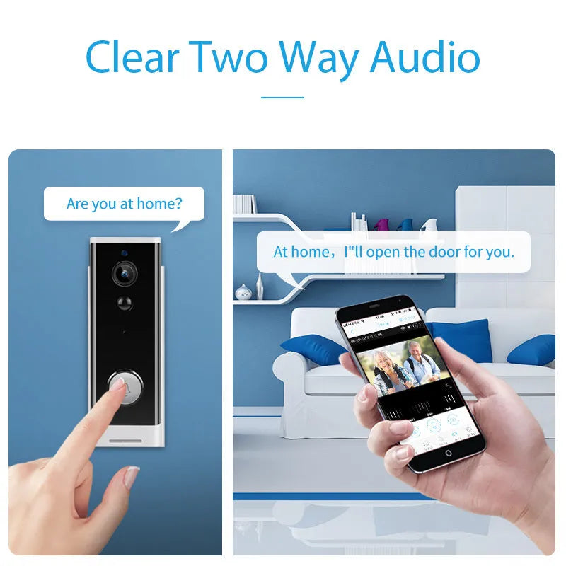 White wall-mounted network security camera with 1080p resolution and mobile monitoring capability