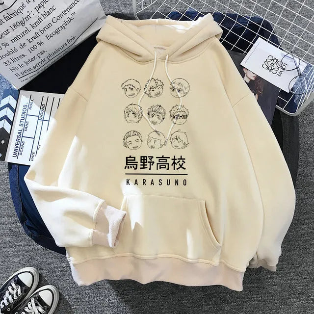 Hot Japanese Anime Haizhu Hoodie pullover shirt in character pattern, cotton polyester blend