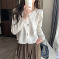 Women's acrylic fibre cardigan with long sleeves in multiple colour options