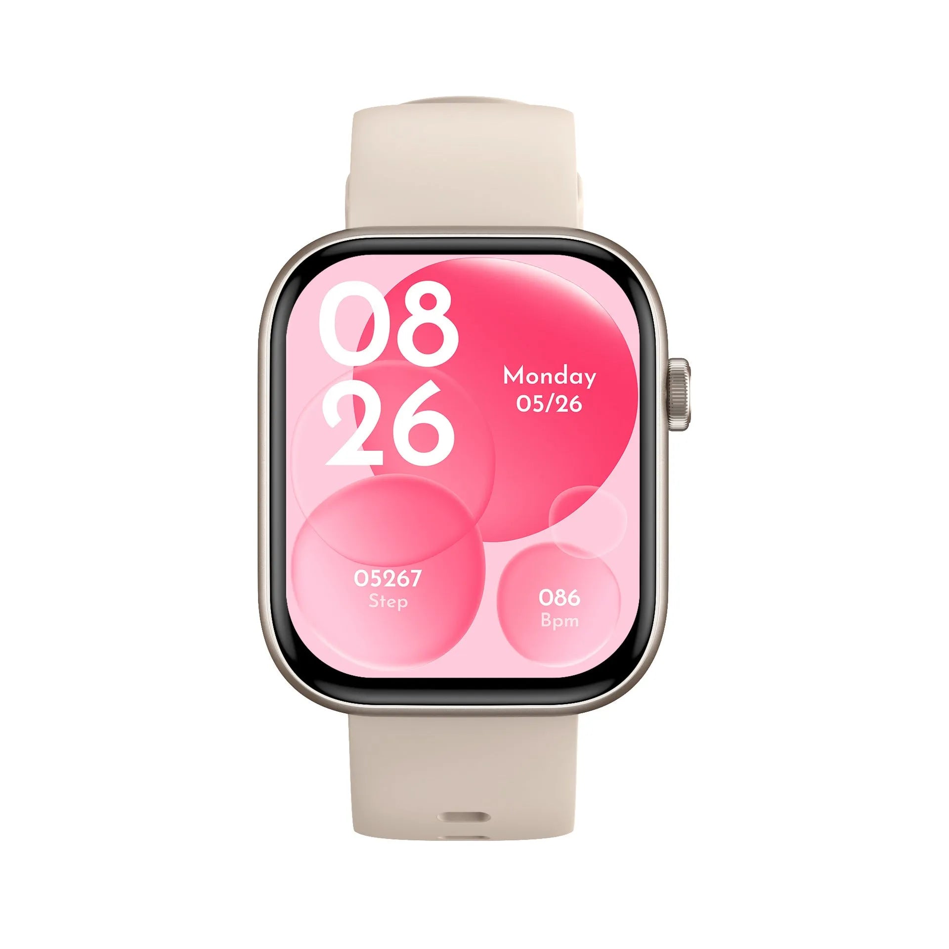 New P89 smart watch with full touch screen, Bluetooth calling, and health monitoring features on display