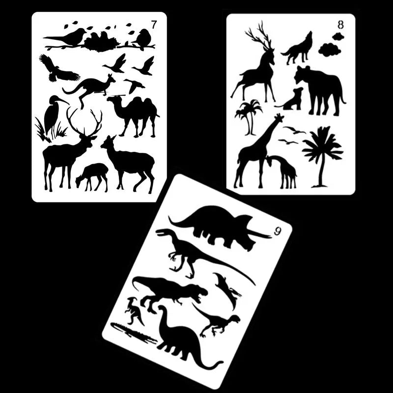 White plastic drawing stencil template for easy tracing and art projects.