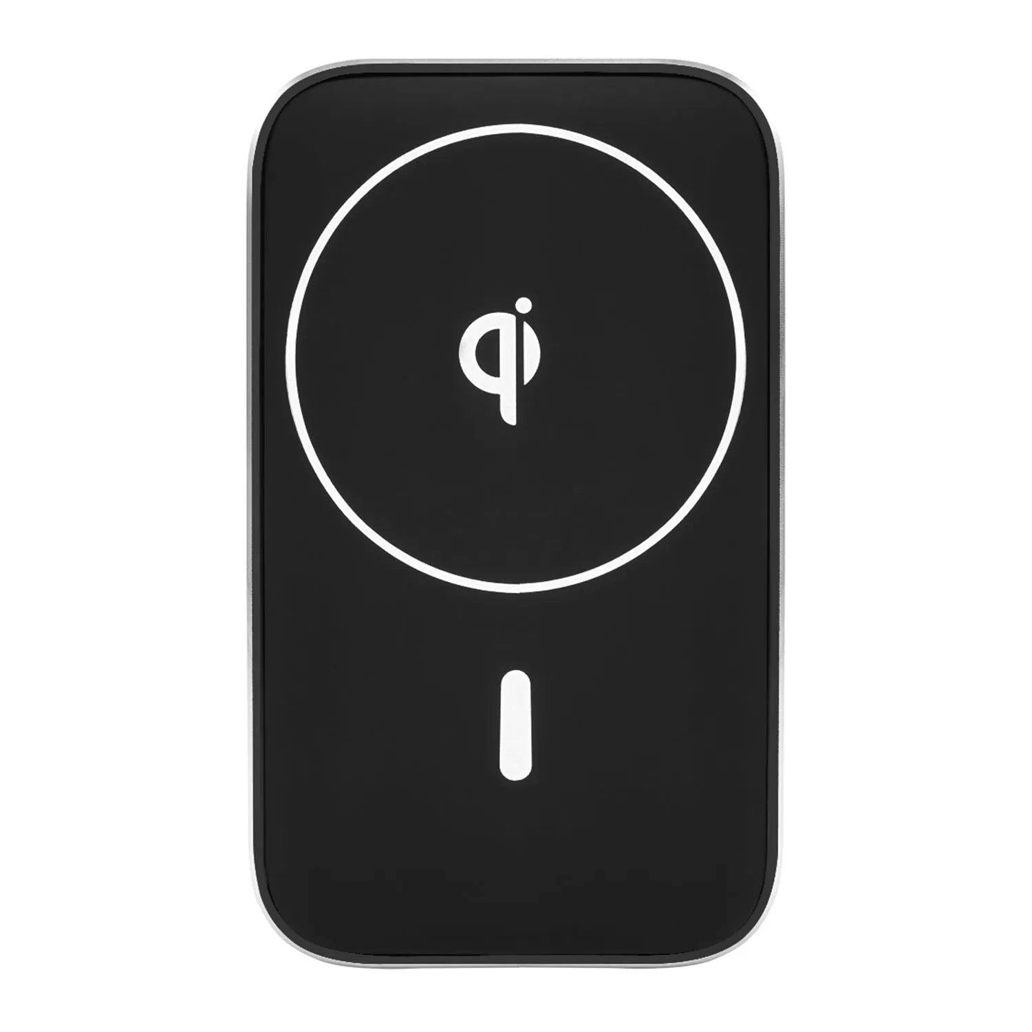 M6 black magnetic car phone mount with wireless charging and USB cable