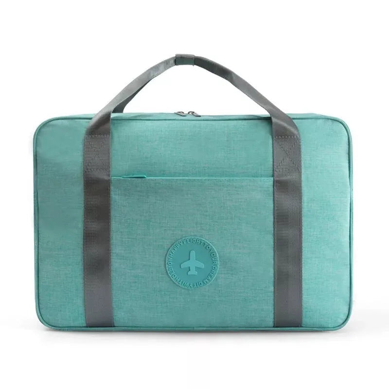 Waterproof multifunctional shoe bag in black polyester with zipper pockets