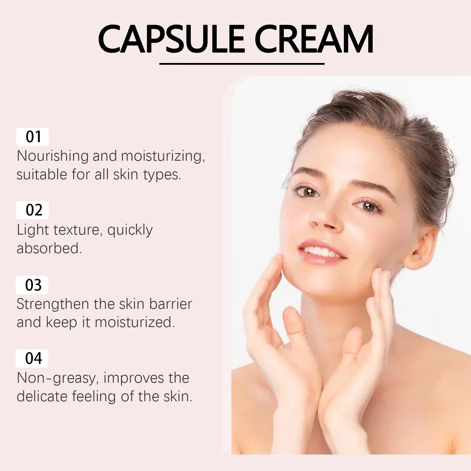 Easy To Absorb Nourishing And Moisturizing Cream 55g in a white tub with blue and white label