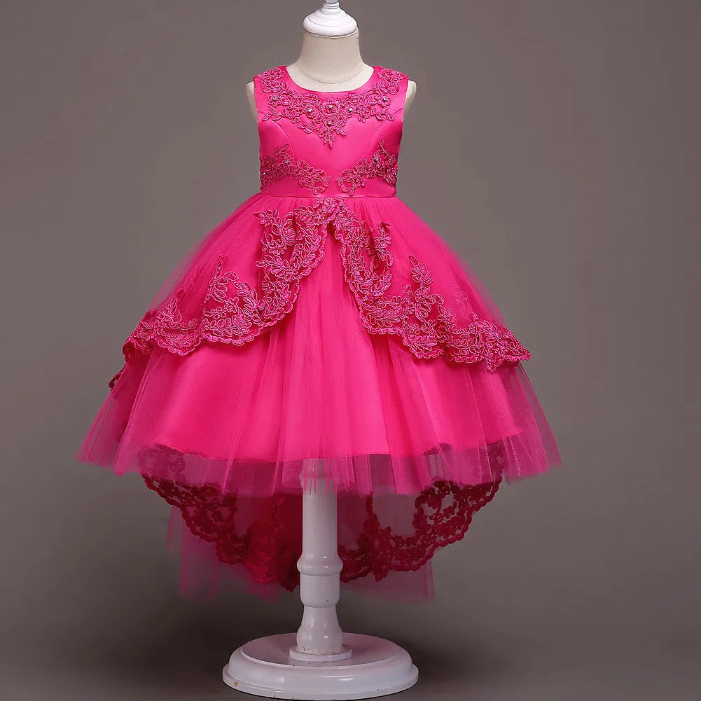 Children's princess dress for girls aged 3-8 years, polyester fibre, available in multiple colours and sizes 110-170cm