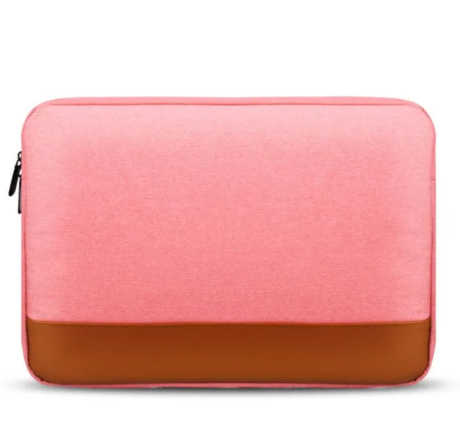 13-inch Oxford cloth tablet PC liner bag in grey with zip closure on a flat surface