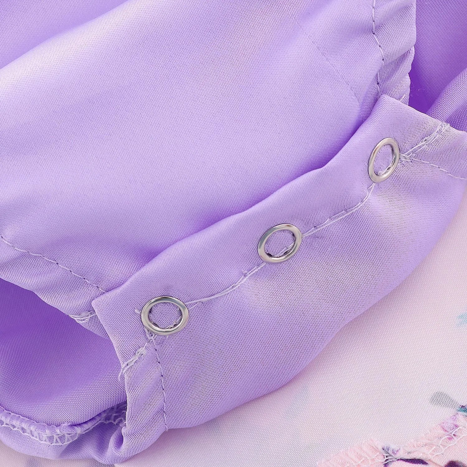 Girls summer princess dress in Korean style, sleeveless, cotton fabric with flower print, available in violet for toddlers 70-100cm height