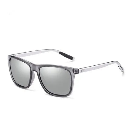 Vintage style sunglasses with TAC lens and aluminum magnesium frame in black