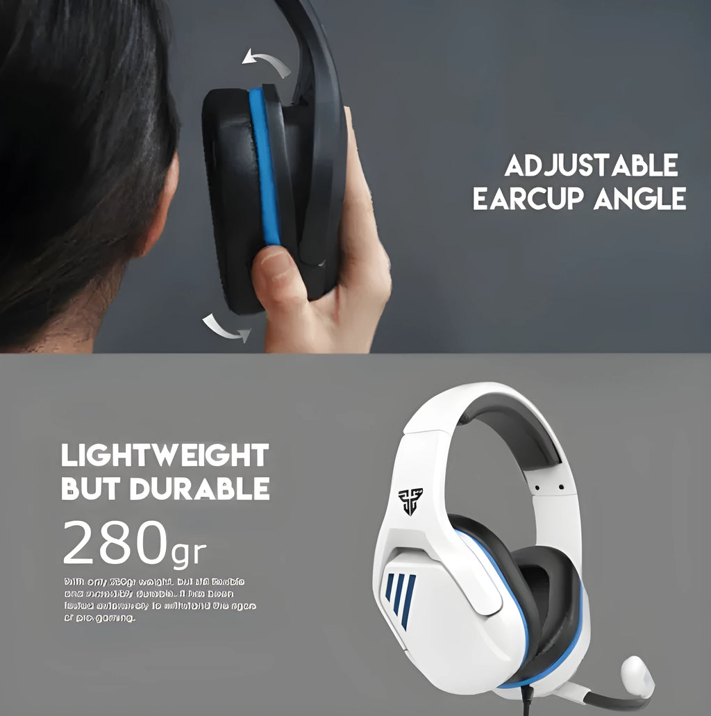 MH86 Esports gaming headset in black or white with a 2-metre cable and an omnidirectional microphone.