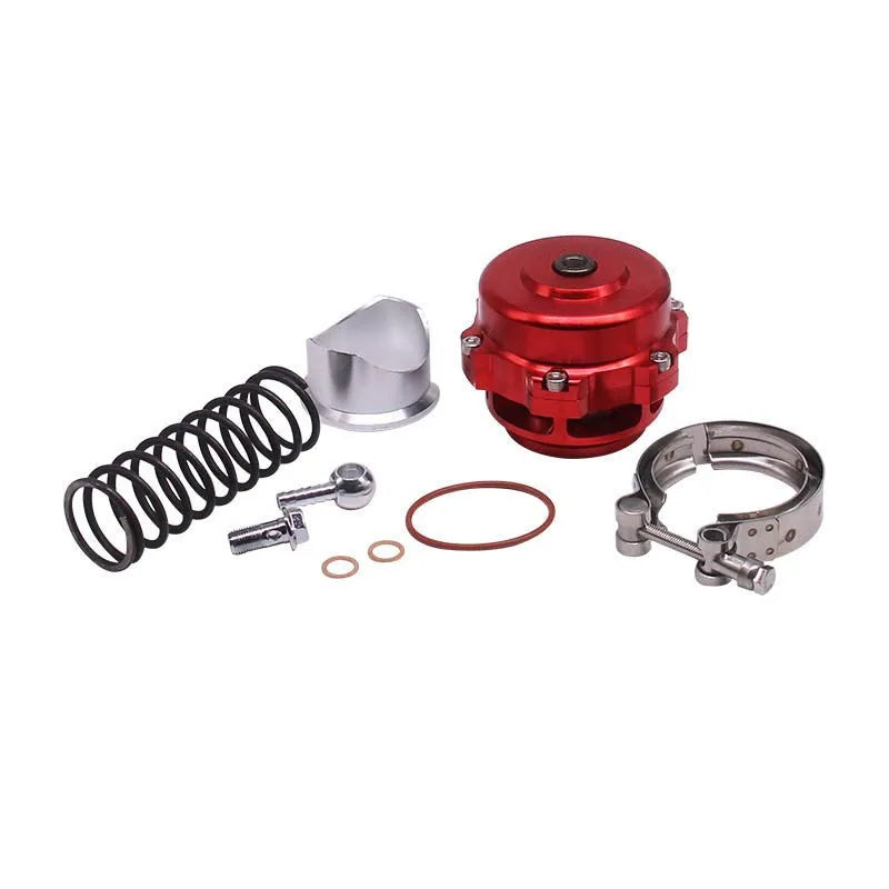 Aluminium alloy turbo blowdown valve in 50mm size, shown in a choice of colours.