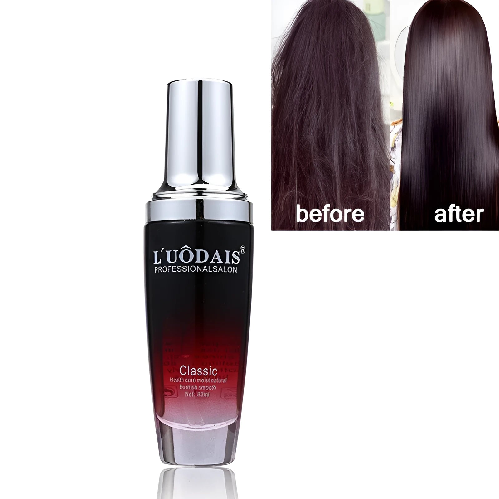 80ml argan oil hair serum in black bottle with heat protectant for dry damaged hair