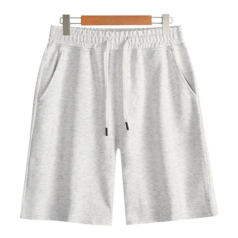 Cotton straight leg sports shorts in multiple colours with micro-elastic fabric