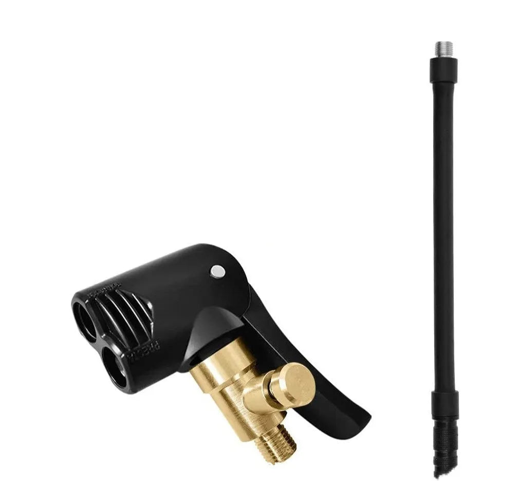 Two-in-one vehicle air conversion inflatable chuck connector with 16cm clarinet tube