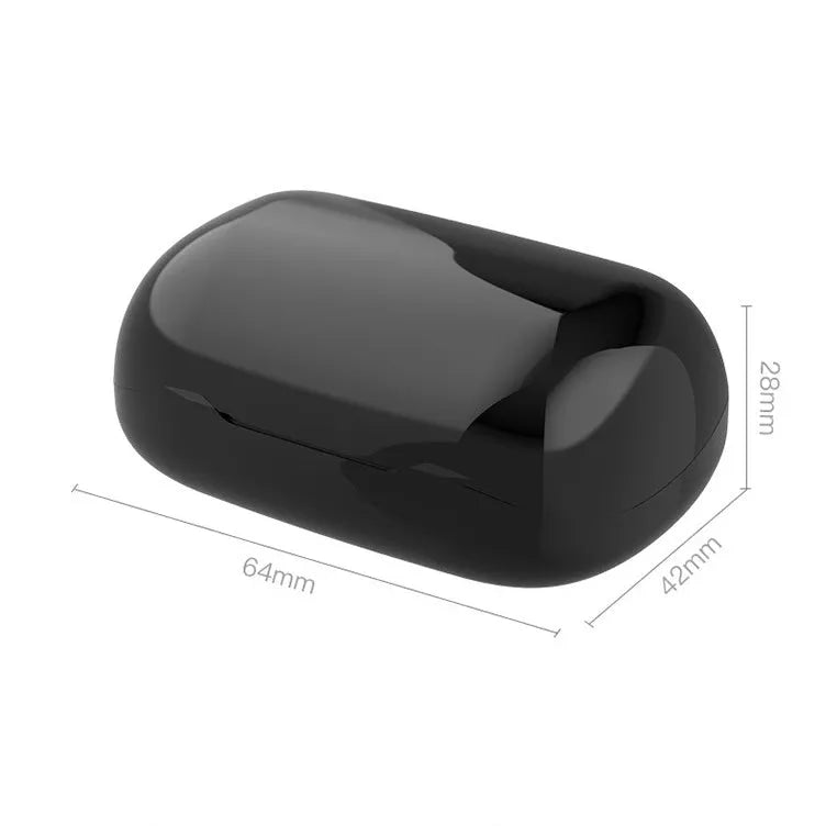 TWS Bluetooth headset V5.0 wireless earbuds with charging case in black