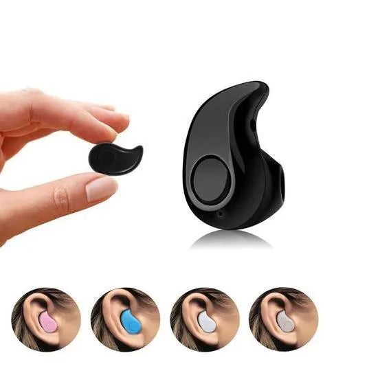 Smart super mini wireless earphone in black, size 30mm x 18mm x 15mm, Bluetooth 4.0 in-ear style