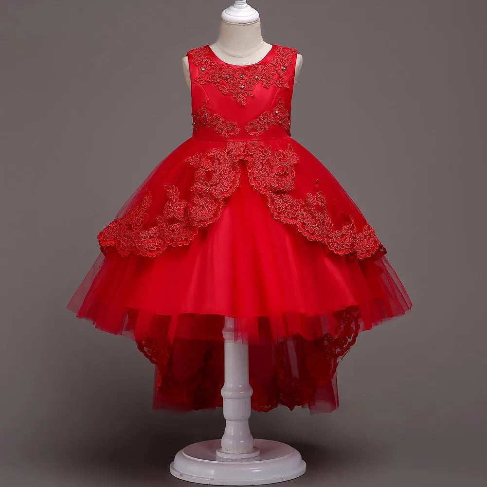 Children's princess dress for girls aged 3-8 years, polyester fibre, available in multiple colours and sizes 110-170cm
