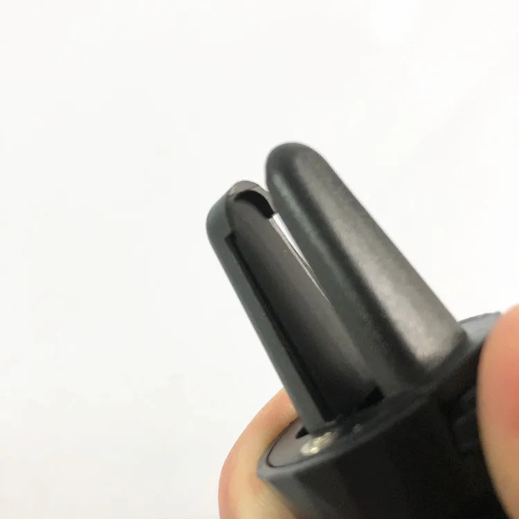 Black car phone holder with magnetic mount and adjustable rotation head