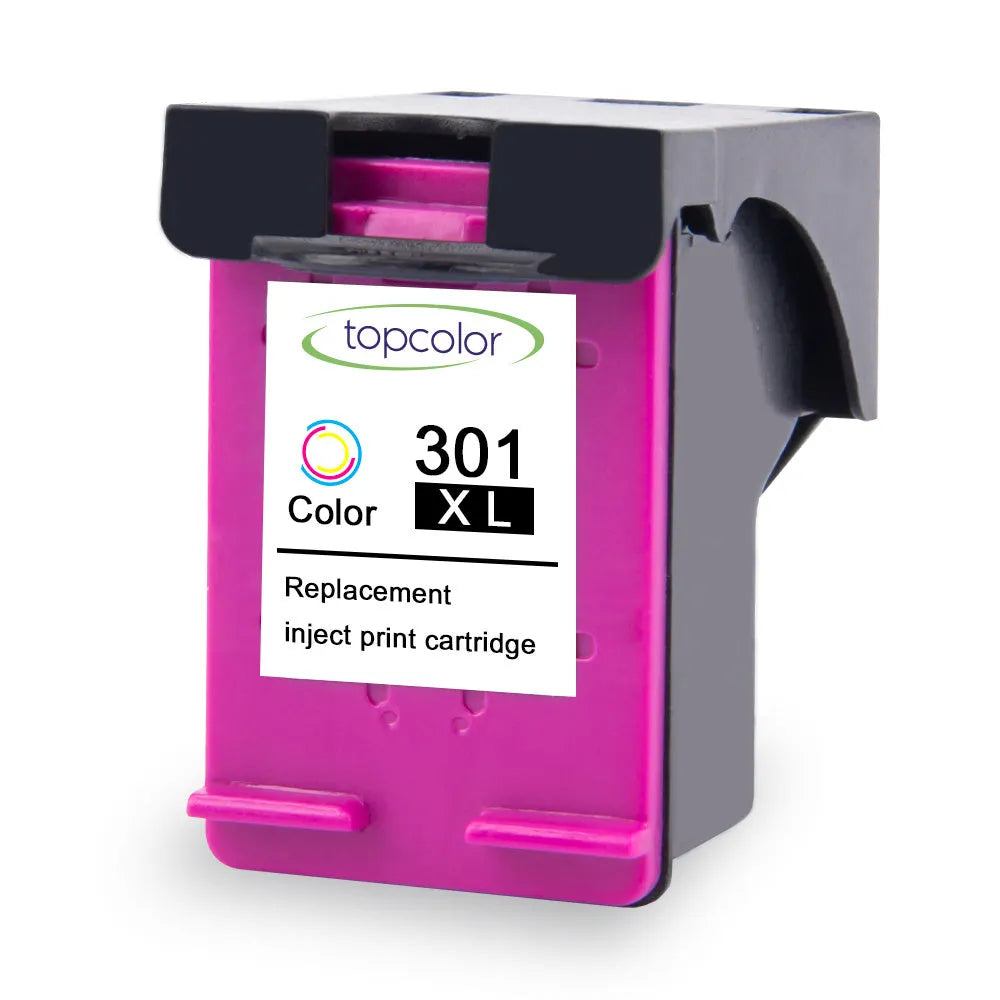 Topcolor 301XL replacement ink cartridge for HP 301, black and colour options, 15ml 17ml
