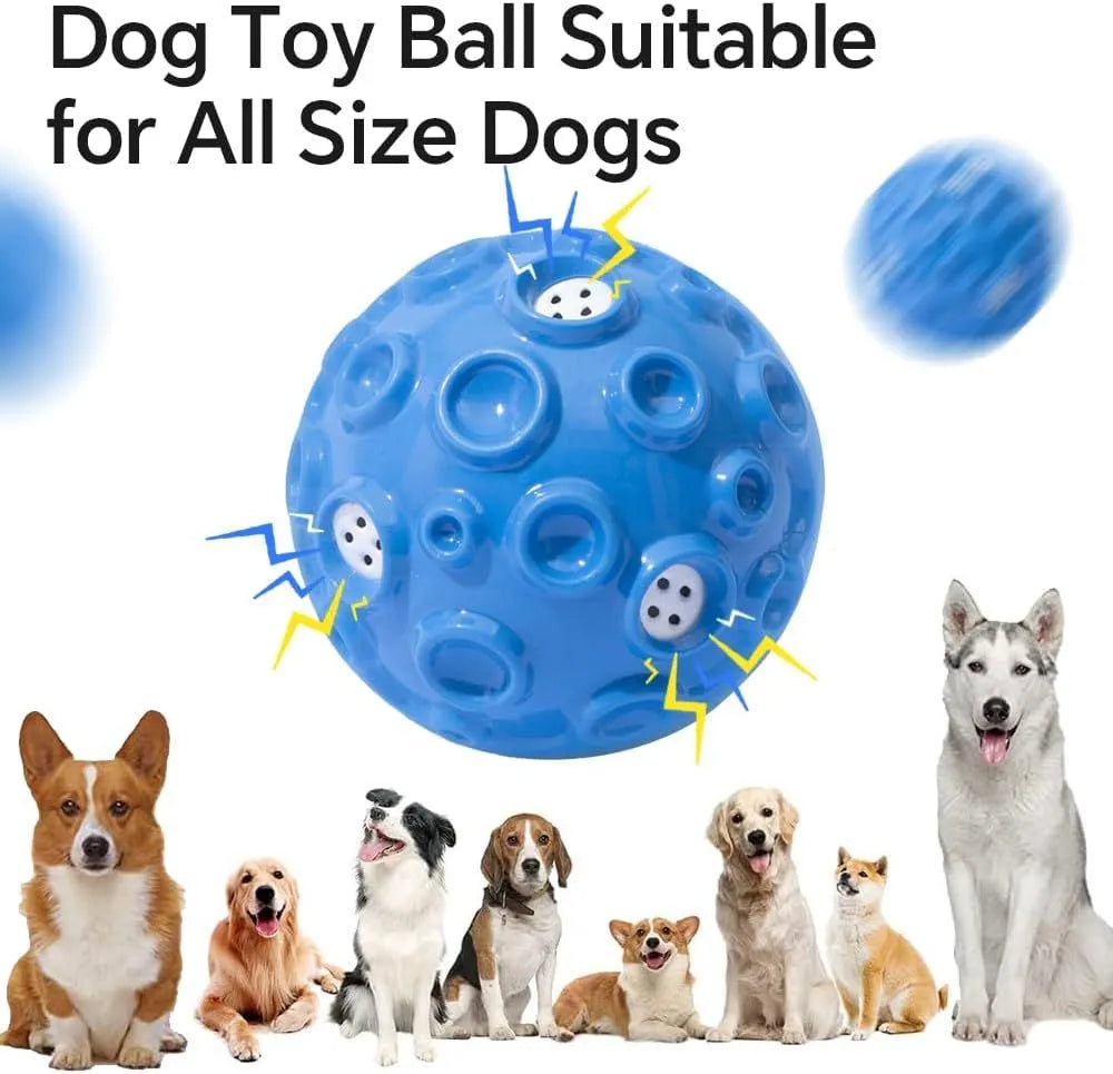 Durable dog chew ball with textured surface in multiple colours for aggressive chewers