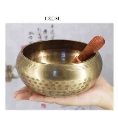 Tibet singing bowl ring copper seven metals meditation feng shui ornament black gold sizes 8.5cm to 18cm