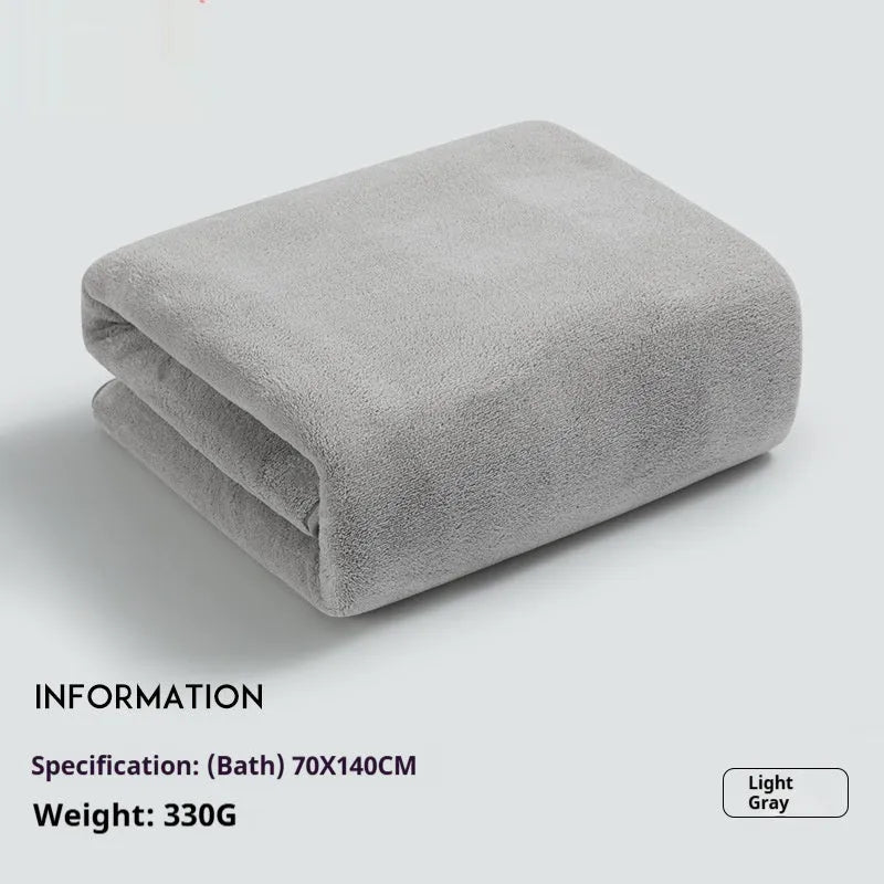 Baby's super soft non-gauze bath towel in milk coffee colour with plain weave fabric