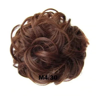 Hair ring adjustable wig band in burgundy colour on white background