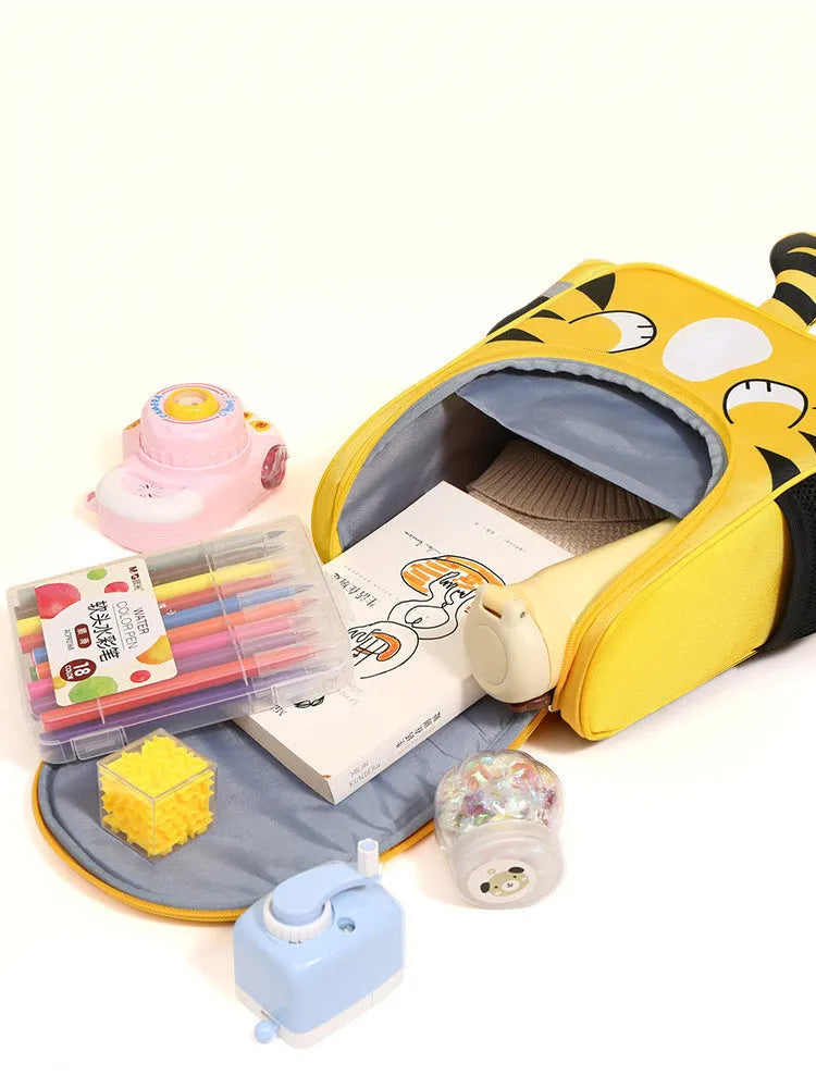 Bueno yellow cartoon school bag with unicorn pattern for children under 5, high-density Oxford cloth backpack