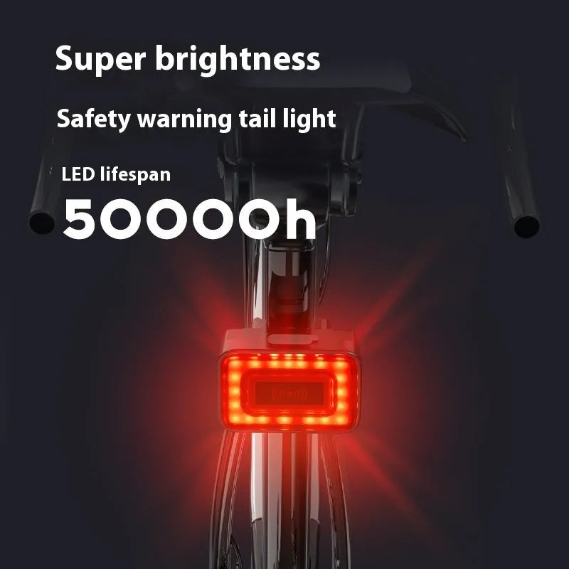 Black bicycle taillight with radar detection mounted on double bracket showing dimensions 59.0×39.5×28.5mm