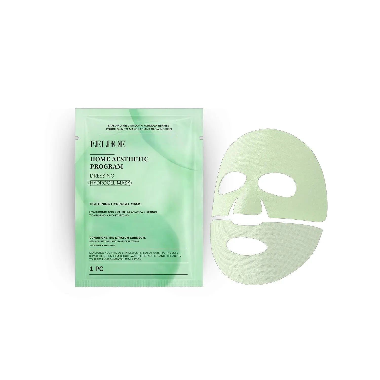 Retinol and hyaluronic acid hydrating sheet face mask, single sheet or pack of four.