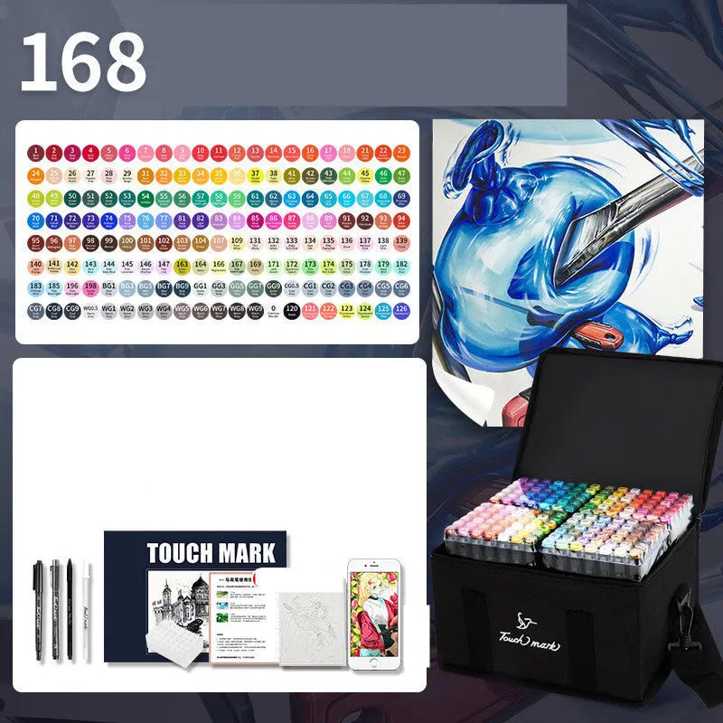 Watercolour pen set for children with 24 colours in a pencil bag, flower design