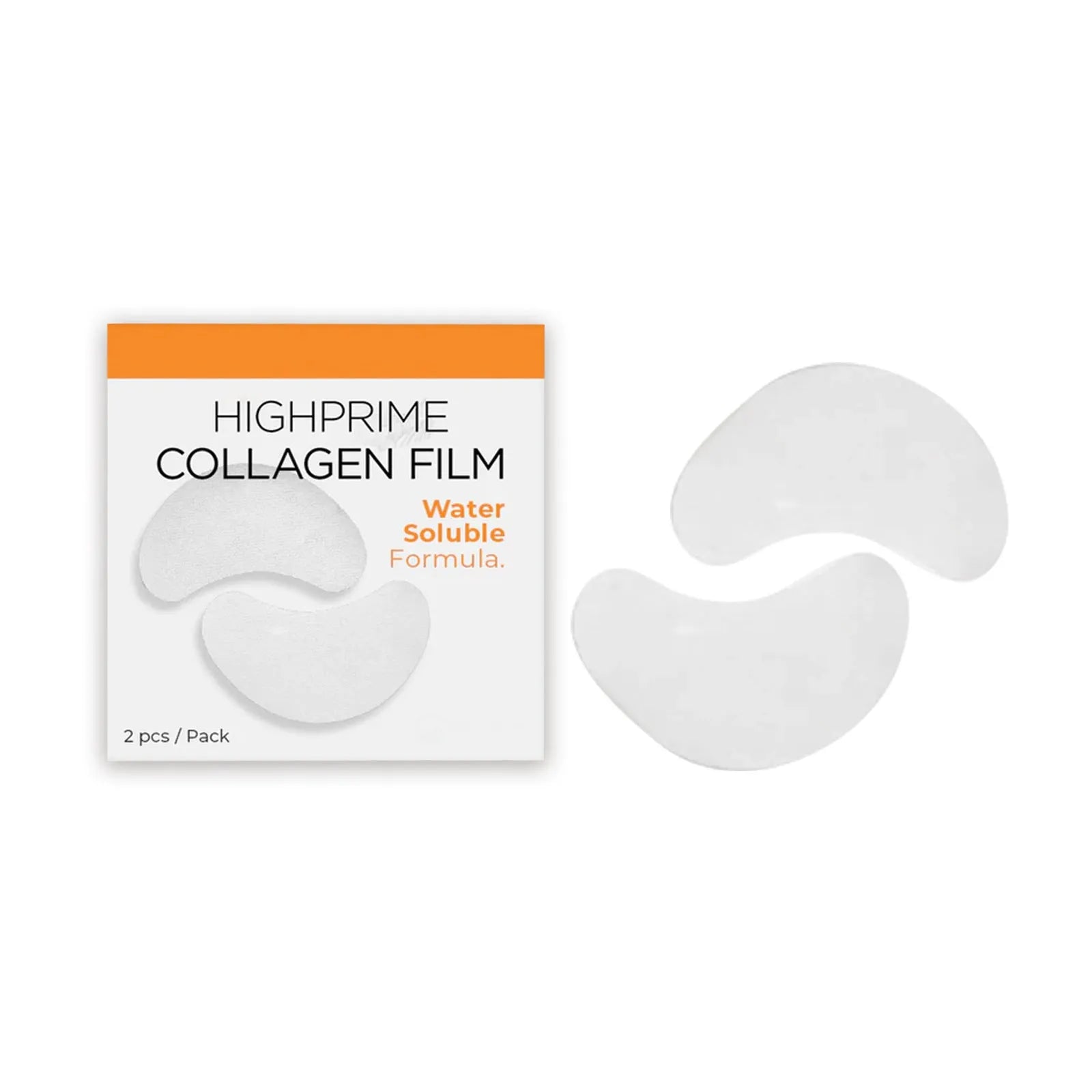 Collagen water-soluble facial mask box with 2pcs under-eye sheets containing collagen and hyaluronic acid