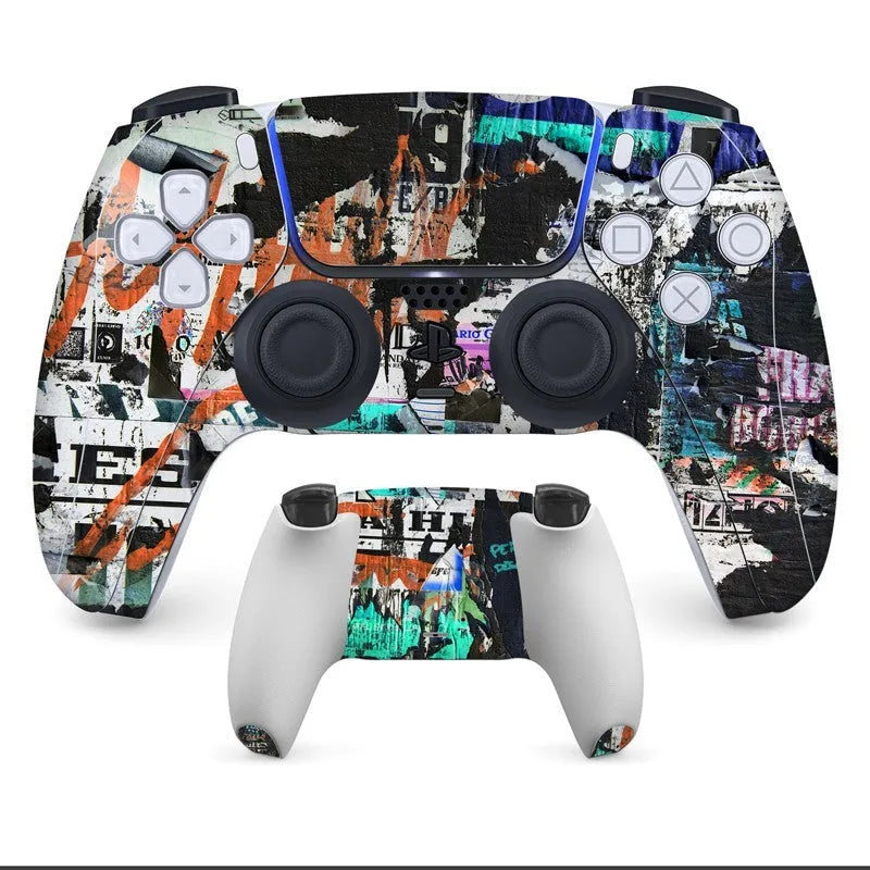 PS5 controller protection stickers with micro-frosted surface for scratch resistance and improved grip