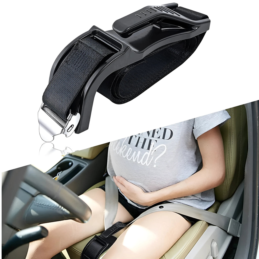 Black ABS metal buckle pregnant women's anti-strangulation safety belt for car travel